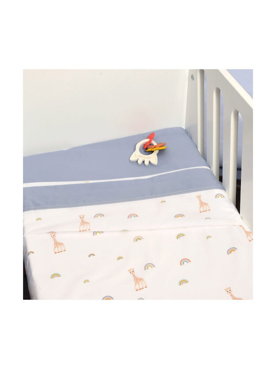 Sophie La Girafe Set Baby Sheets Cradle Cotton White 80x110cm 2pcs