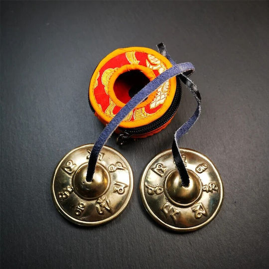 Niyamas Meditation Cymbals Meditation 6.5cm with Storage Pouch