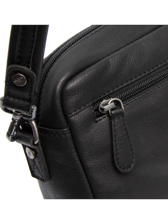 Leder Herren Tasche Schulter / Crossbody Schwarz