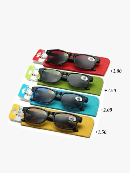Lesebrille Sonnenbrille 75% Graue Ersatzlinsen — +2 50