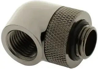 Adapter Xspc Xspc 90 Grad G1/4 Zoll Ag G1/4 Zoll Ig Drehbar Schwarz Chrom Verpackung 4 Stück