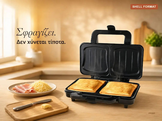 Emerio ST-109562 Sandwich Maker for for 2 Sandwiches Sandwiches 900W Inox