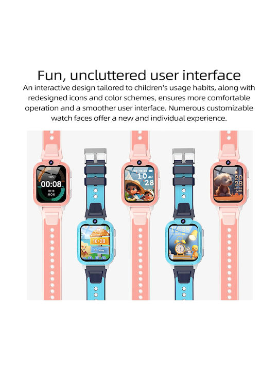 BlackView Παιδικό Smartwatch 4G με GPS & Κάμερα Μπλε