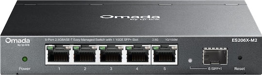 TP-LINK ES206X-M2 Managed L2 PoE Switch with 5 Ethernet Ports and 1 SFP Port