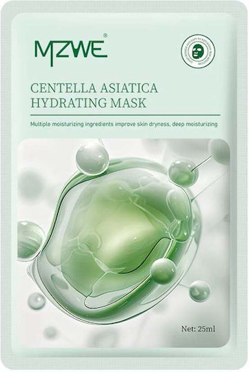 Mzwe Sheet Mască Fațială pentru Netezire / Hidratare / Strălucire / Curățare cu Centella Asiatica 25ml