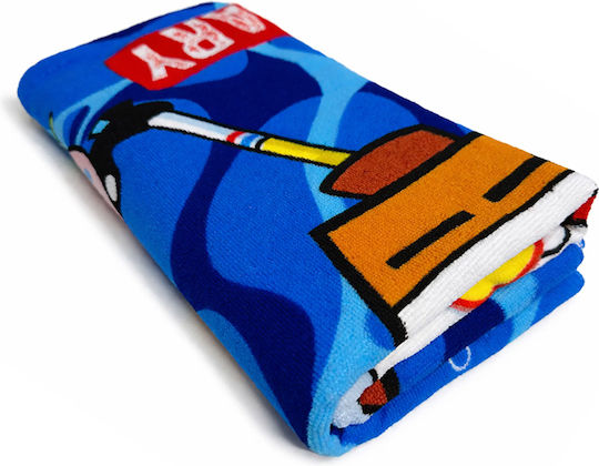 Πετσέτα Θαλάσσης Παιδική Solart 4916 Sponge Bob Microfiber 70x140 Cm Μπλε 4916
