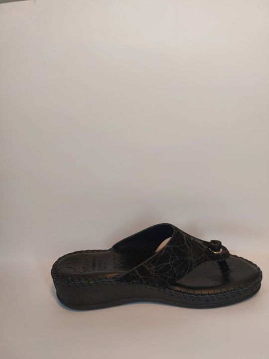 Leather Women's Anatomic Black Sandals