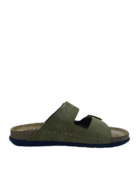 Leather Women's Anatomic Green Sandals