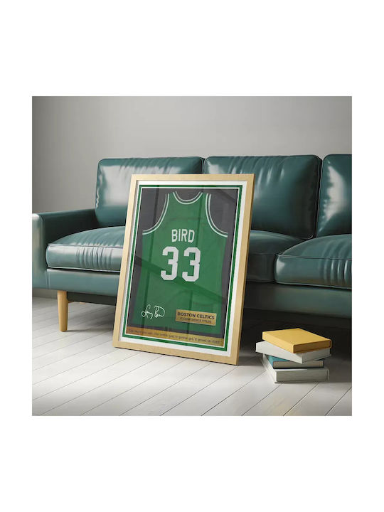 Poster NBA Boston Celtics LB SNK047 40cm x 50cm Premium Black Wooden Frame