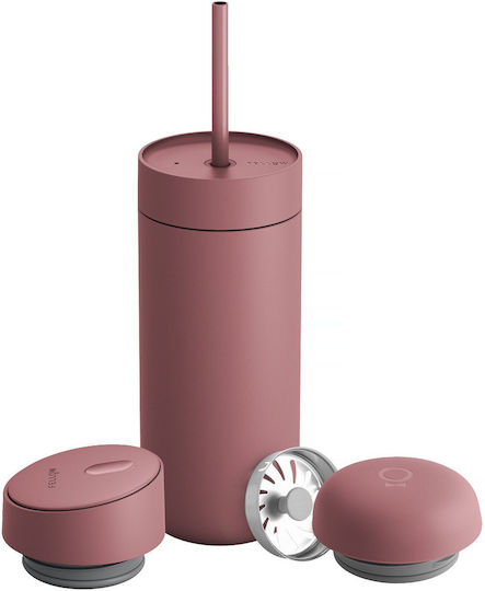Fellow Thermos Glass 473ml Powder Pink