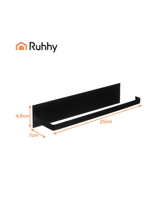 Ruhhy Metallischer Schwarzer Papierhandtuchhalter 25x7cm