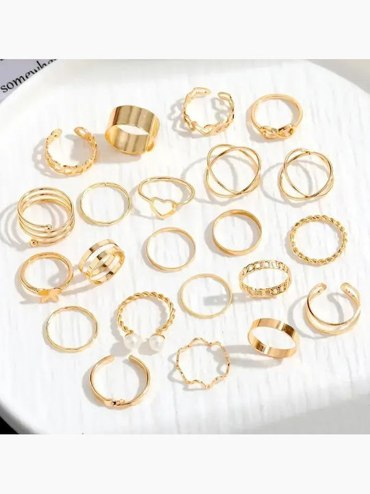Set Gold Plated Rings