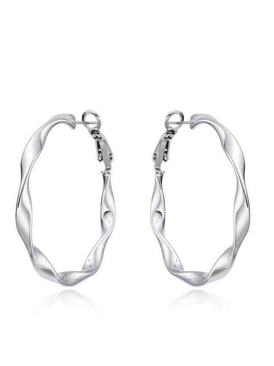 Asimi Body Piercing Earrings Hoops Steel with Stones