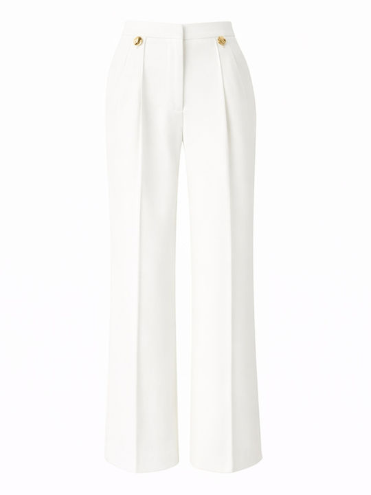 Damen Stoffhose Weiß Weiß MML26-01-03-003-Weiß