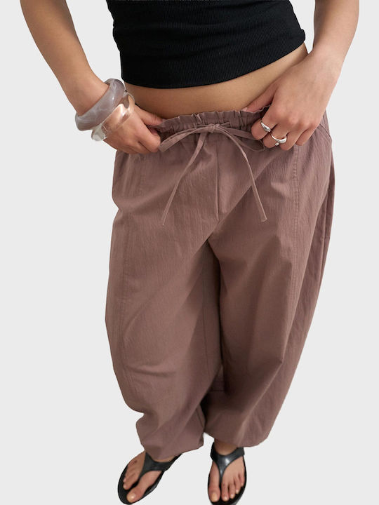 Γυναικείο Υφασμάτινο Παντελόνι Brown