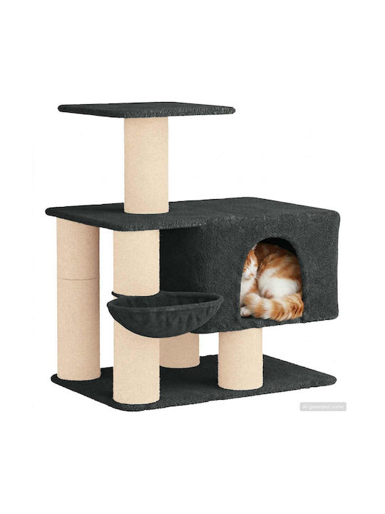 vidaXL Scratching Post Cat Tree Gray 93x74x96cm