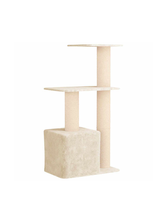 vidaXL Scratching Post Cat Tree Beige 69x43x133 cm