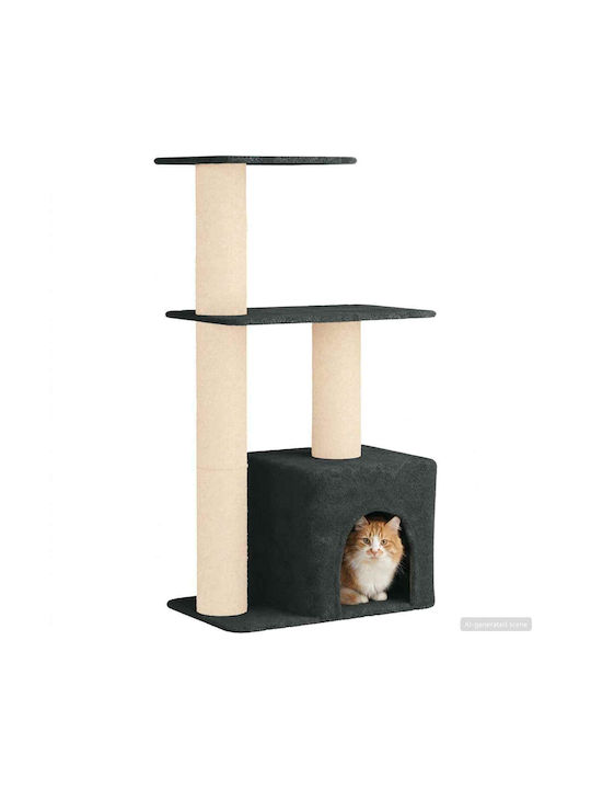 vidaXL Scratching Post Cat Tree Gray 69x43x133 cm