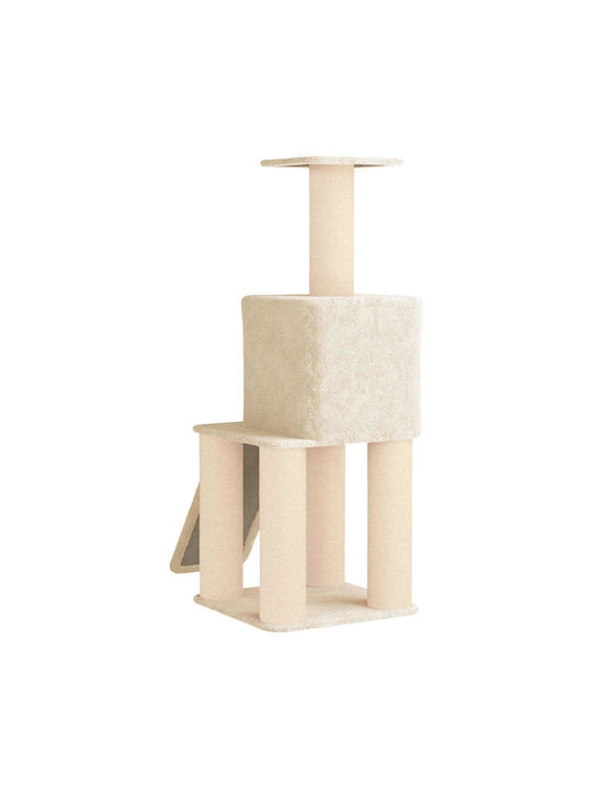 vidaXL Scratching Post Cat Tree Beige 56x95x146cm