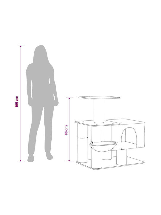 vidaXL Onychodromiu Copac Pentru Pisici Bej 93x74x96 cm