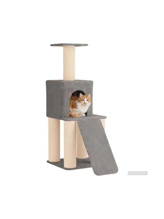 vidaXL Scratching Post Cat Tree Gray 56x95x146cm