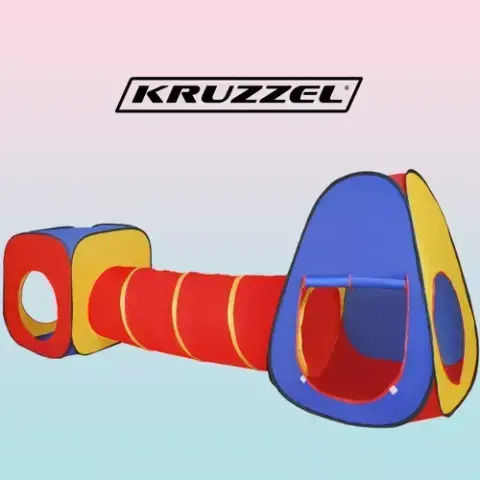 Kruzzel Kinderzelt Tunnel Grau