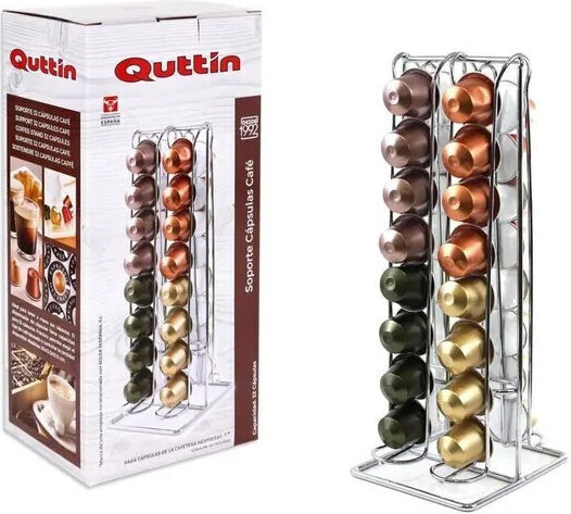 Suport 32 Capsule Cafea 5five Universal Orice Tip Capsule 10.2 X 12.7 X 29.5 Cm Oțel Culoare Neagră