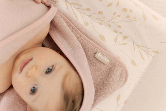 Sensillo Baby-Badetuch mit Kapuze Beige 100x100cm