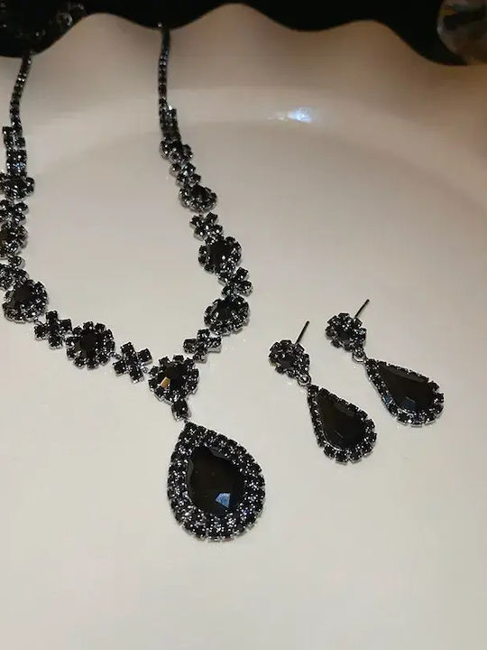 Choker Mit Träne Design Schwarz Choker Mit Träne Design Schwarz