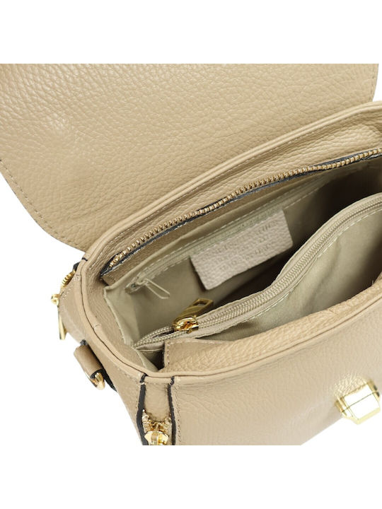 Leather Women's Shoulder Bag Taupe