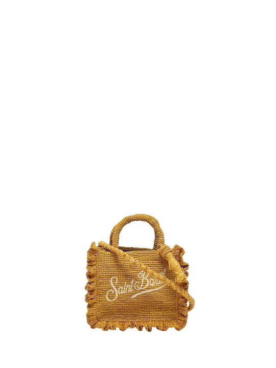 Straw Women's Tote Handbag Yellow