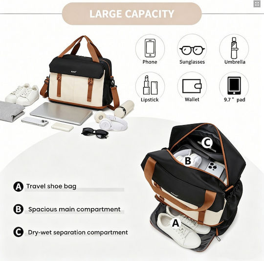 Miss Lulu Sack Voyage Black 20x30cm
