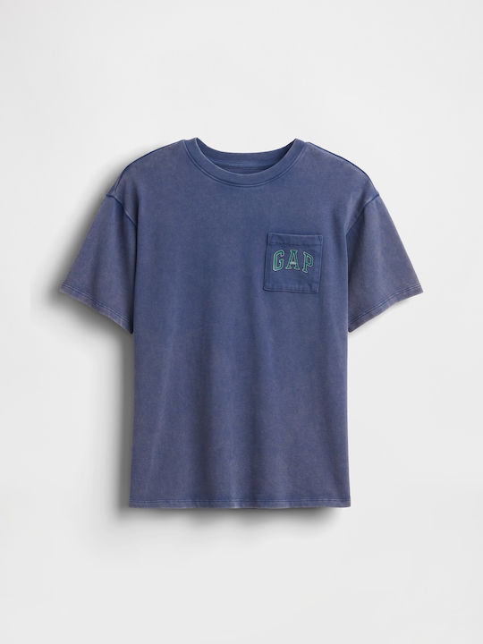Kids Top Short-sleeved Blue Track
