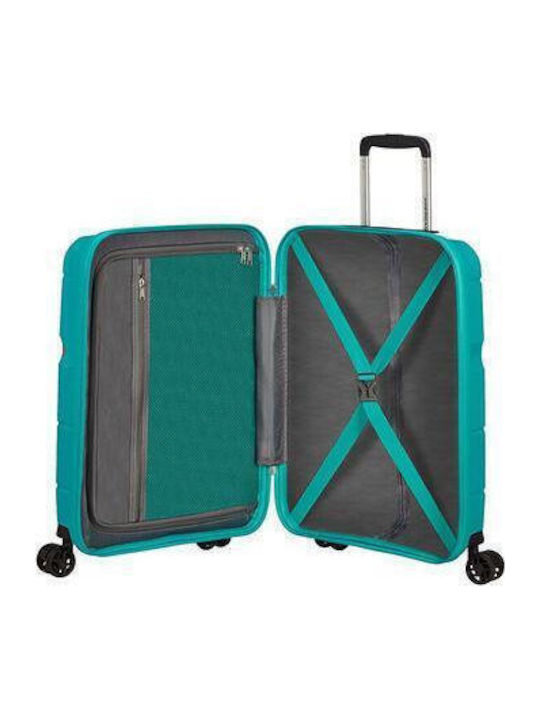 American Tourister Linex Spinner Cabin Travel Suitcase Turquoise Height 55cm