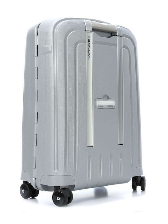 Samsonite S'cure Spinner Куфар За Пътуване Ръчен Багаж Сребърен Височина 55см