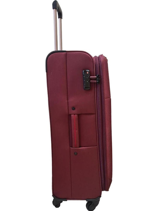 Diplomat Athens Large Travel Suitcase Burgundy Height 77cm