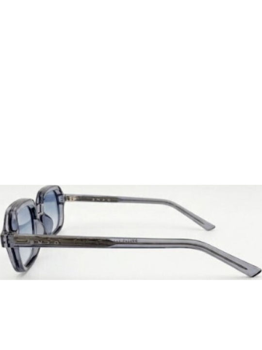 Enzo Sunglasses Transparent with Horn-Rimmed Frame