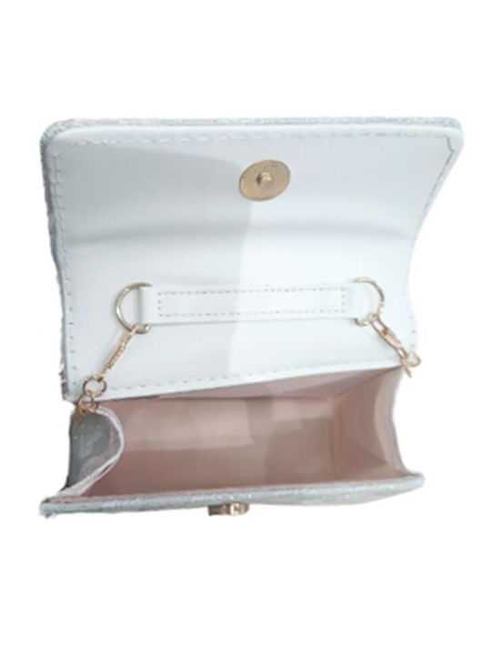 Kids Shoulder Bag White 14x10x5cm