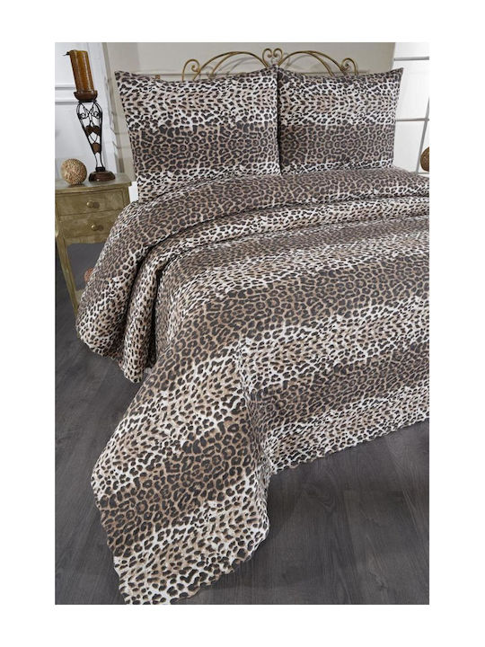 SteweHome Πάπλωμα Διπλό με Γέμιση Microfiber 200x230εκ. Καφέ