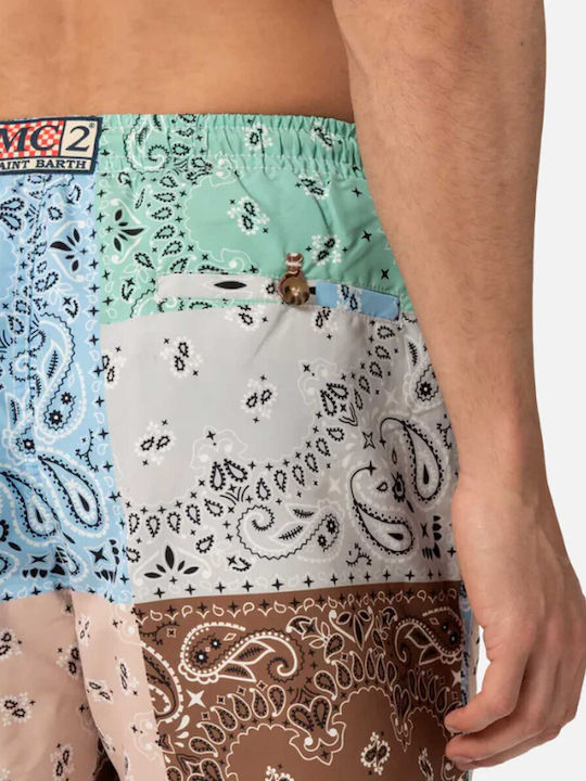 Men's Swimwear Beige Shorts with Patterns