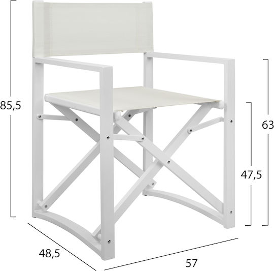 Outdoor Dining Set Dupre 5pcs White