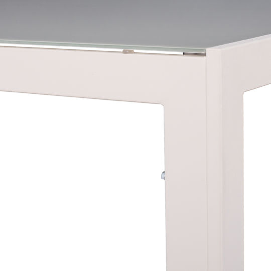 Outdoor Dining Set Dupre 5pcs White