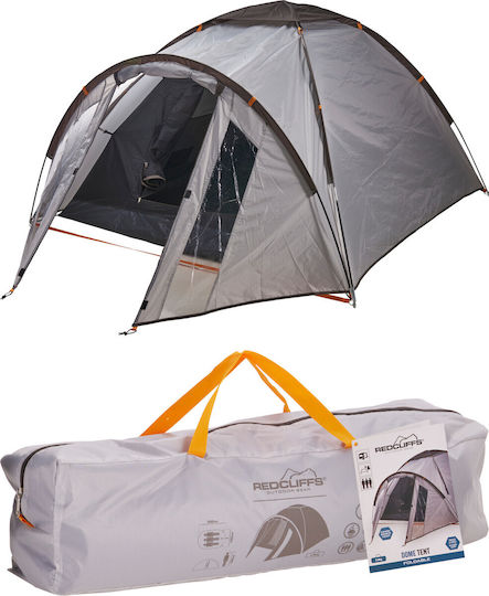 Redcliffs Camping Mountaineering Tent Gray with Double Cloth 4 Seasons for 3 People Waterproof 3000mm 300x190x125cm