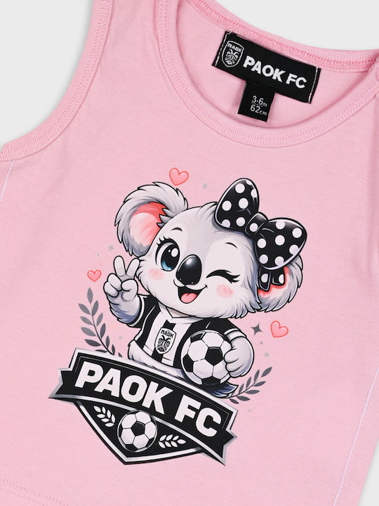 Kids Set with Shorts Summer 2 Pieces Pink Paok Fc