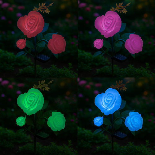 Gardlov Σετ 3 Καρφωτά Ηλιακά Φωτιστικά Γλάστρες RGB με Φωτοκύτταρο IP44