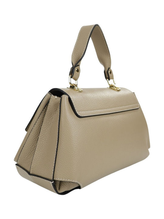 Leather Women's Tote Bag Taupe