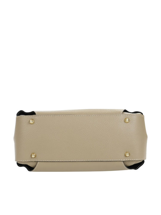 Leather Women's Tote Bag Taupe