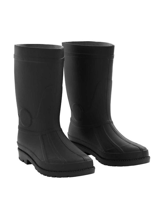 vidaXL Arbeits-Gummistiefel Knie Schwarz