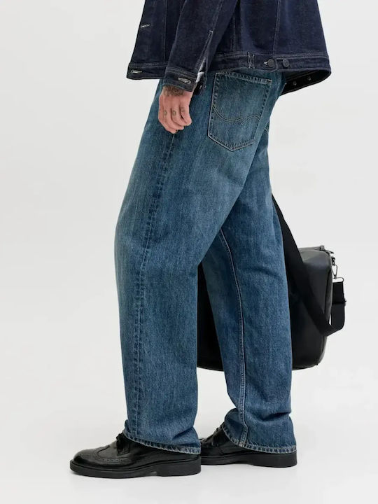 Men's Jeans Pants With Relaxed Baggy Fit Blue Denim