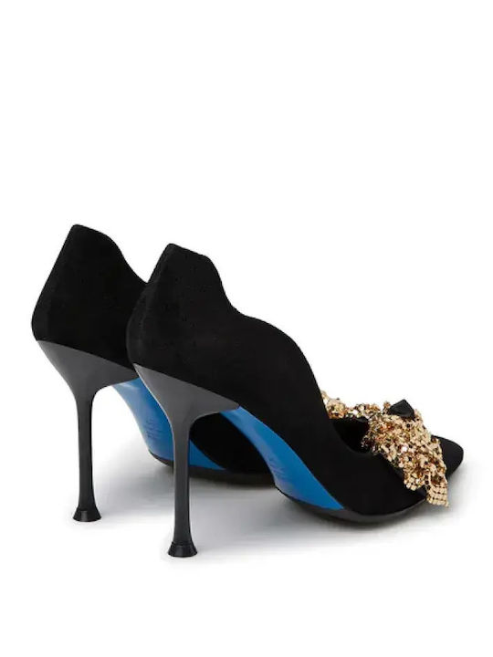 Suede Heels With High Heel Black